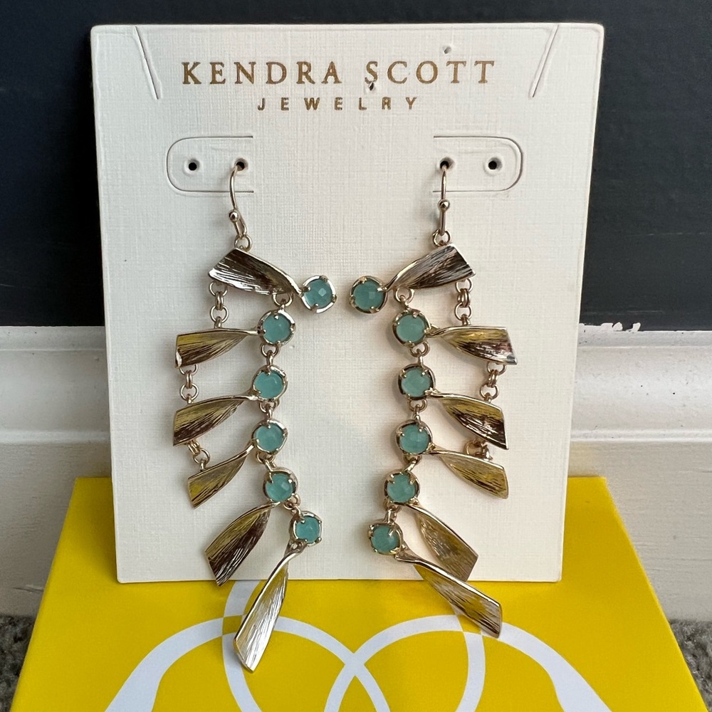 Kendra Scott Turquoise Drop Fan Earrings (discontinued)